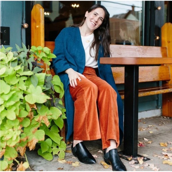 Paloma Wool Pants - Paloma Wool Wadi Pants Wine Velvet High Rise Wide Leg Size 42